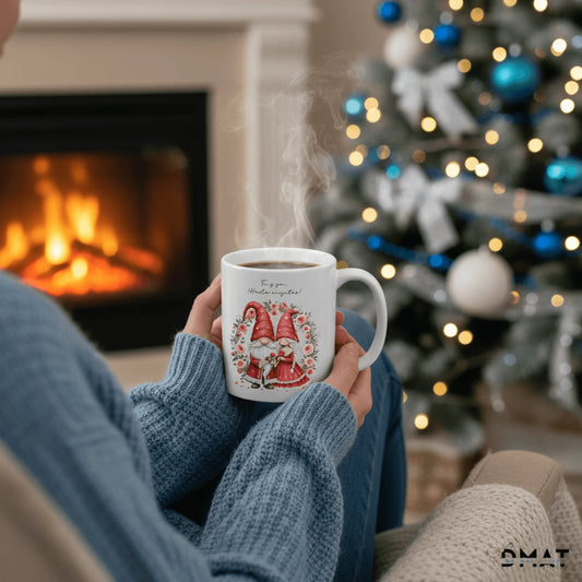 regalo original taza navideña para parejas con dedicatoria