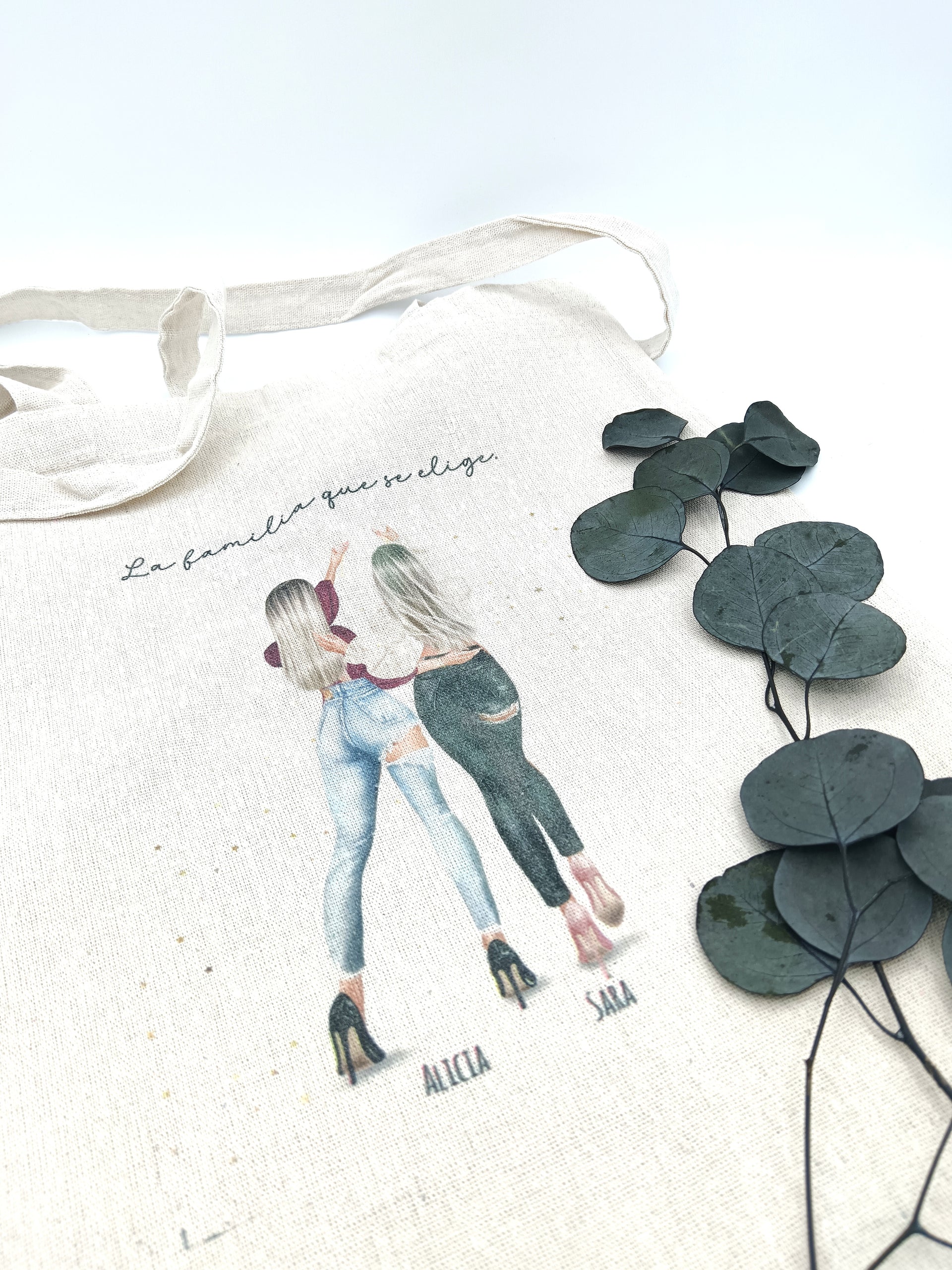 Tote bag personalizada con ilustración como regalo original para amigas