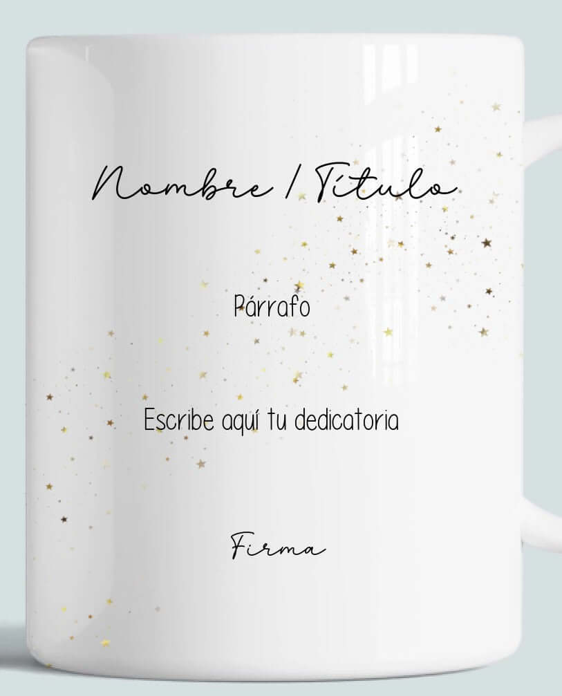 Dedicatoria trasera taza