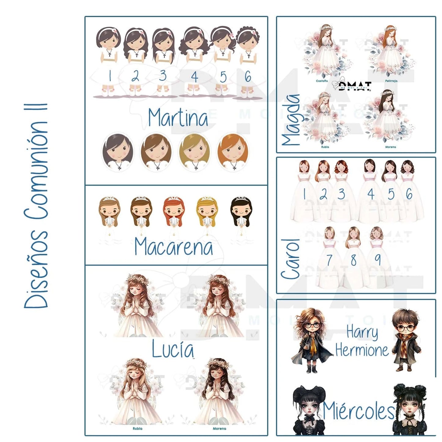 3 en raya detalle personalizado invitados niña - Martina