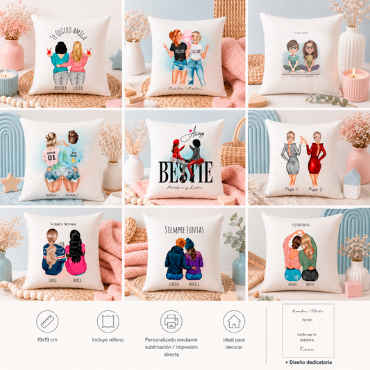 Regalos personalizados para amigas y hermanas con ilustración a medida