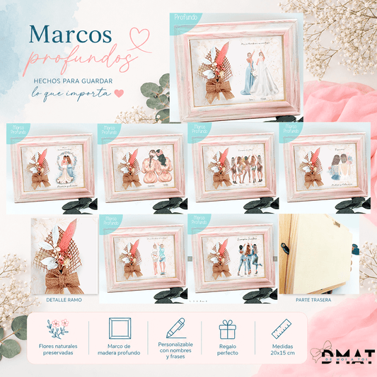 Diseños de ilustraciones personalizadas para damas de honor