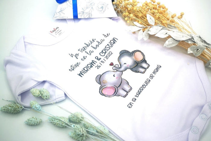 Body personalizado para embarazada y bebé de boda - yo estuve en..