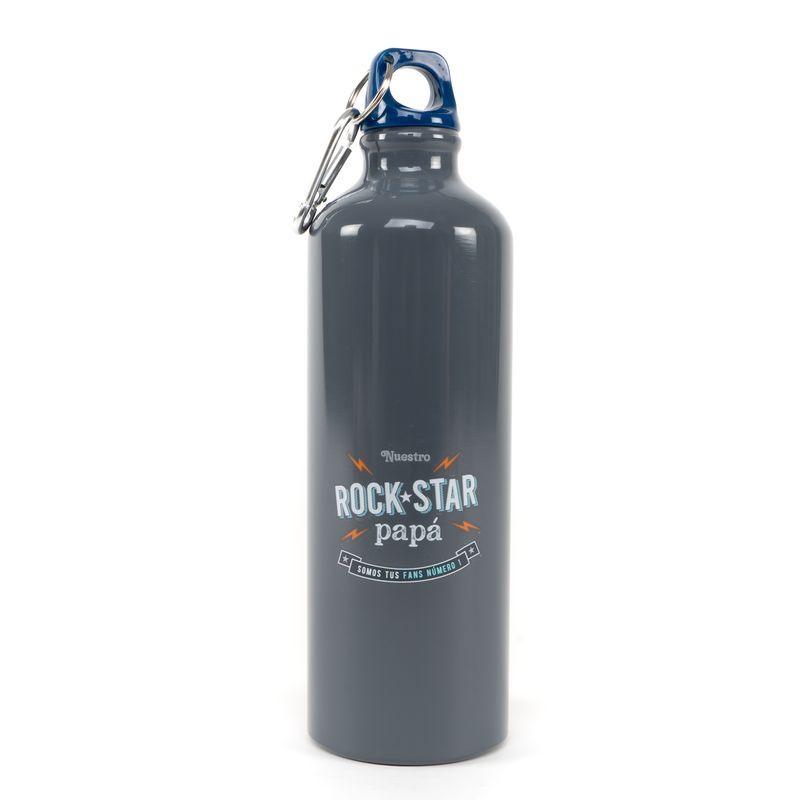 Botella de aluminio para papá Rockstar (Unidades limitadas) - Regalo original personalizado - DE MOI À TOI