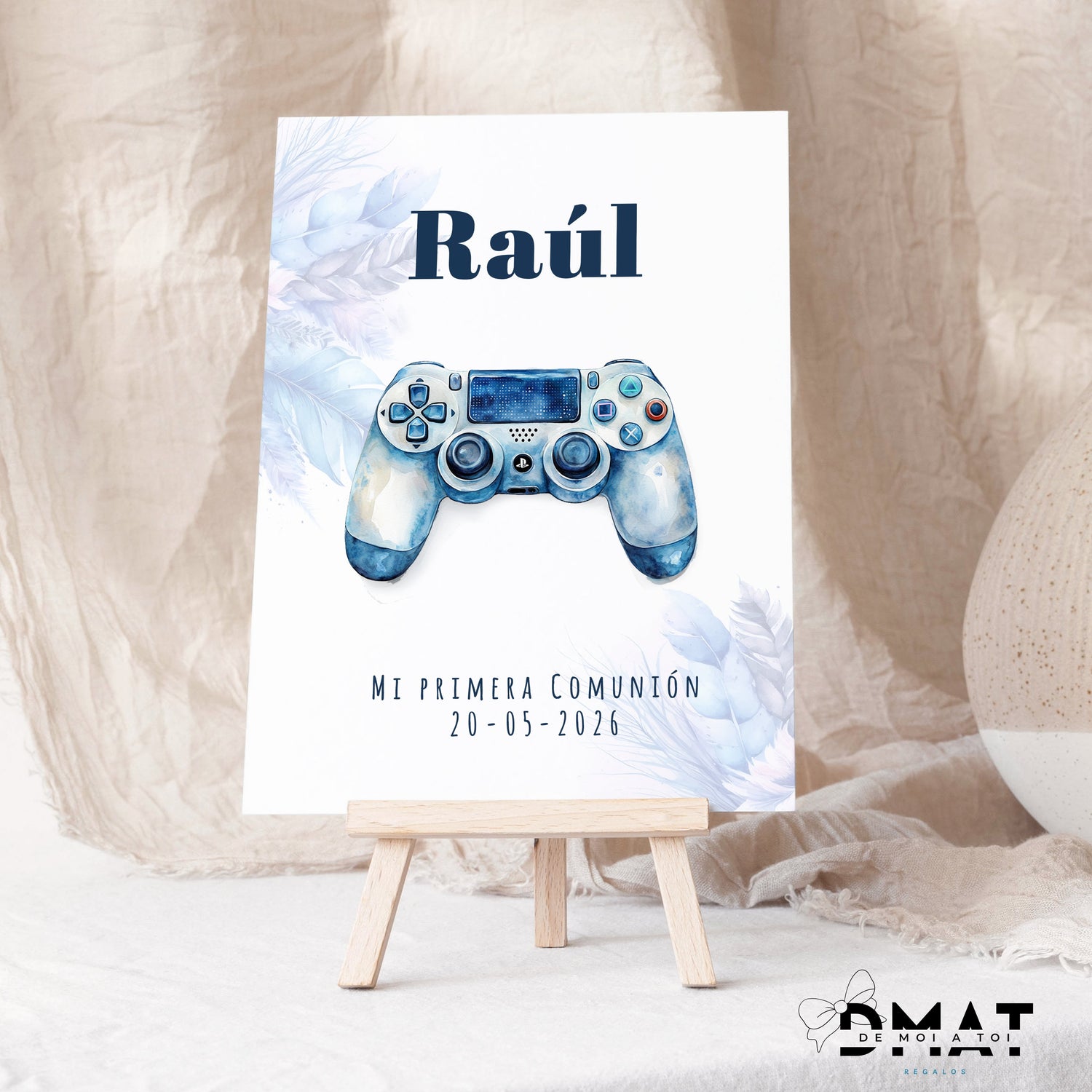 Diseño Gamer personalizado para detalles de comunión infantil