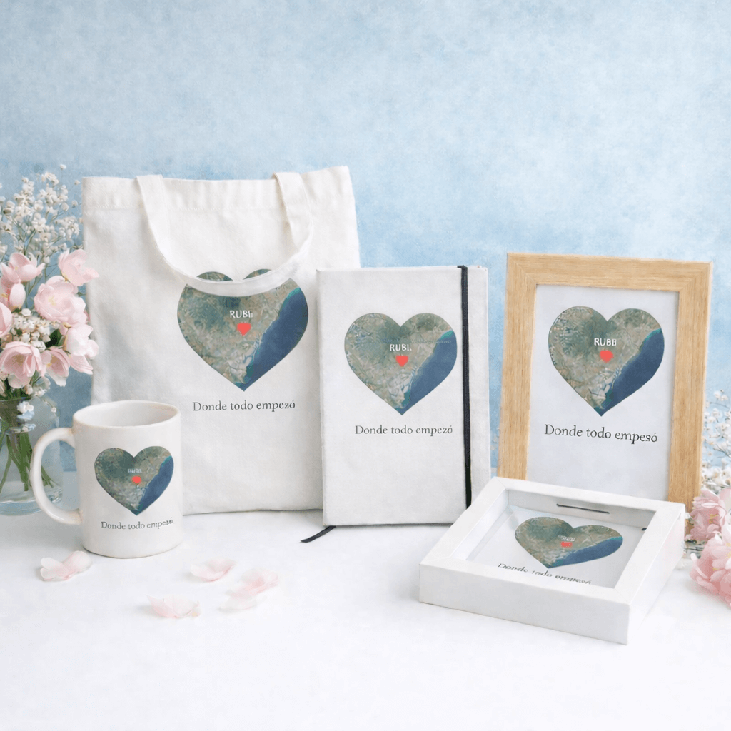 Regalos con mapa de ubicación personalizado