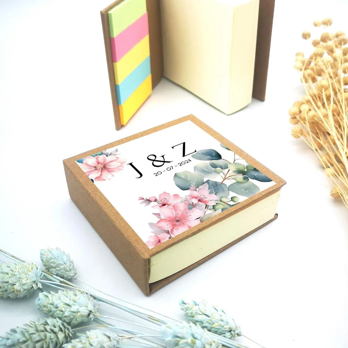 Blocs de notas personalizados para invitados de bodas, bautizos y comuniones