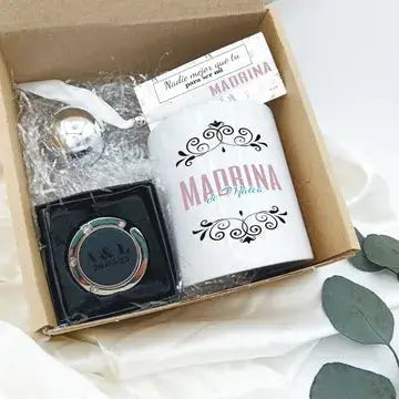 Set de regalo original para madrina de boda personalizado