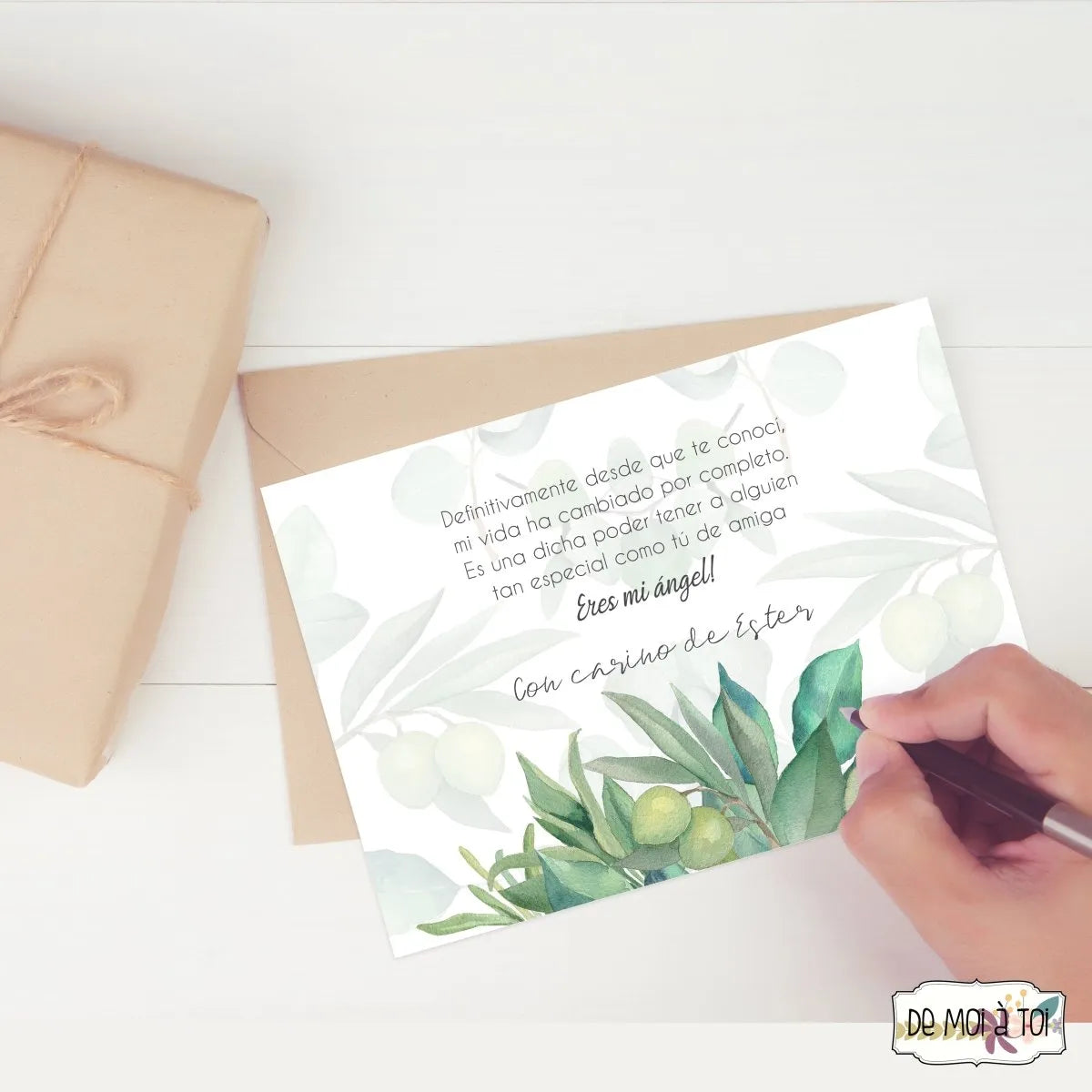 Tarjeta personalizada para regalo de boda
