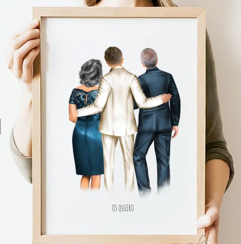 Ilustración creativa y colorida de un regalo personalizado único, diseñado con clipart original. Perfecto para sorprender a seres queridos en cualquier ocasión