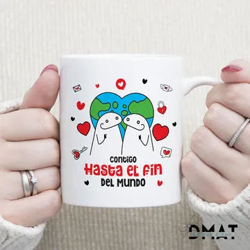 Tazas Divertida amor Flork - Hasta el fin del mundo