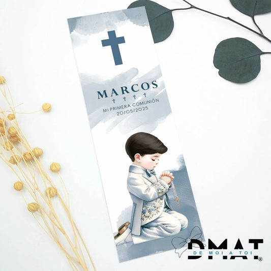 Recordatorio impreso económico Niño - Acuarela (Pack 12 uds)