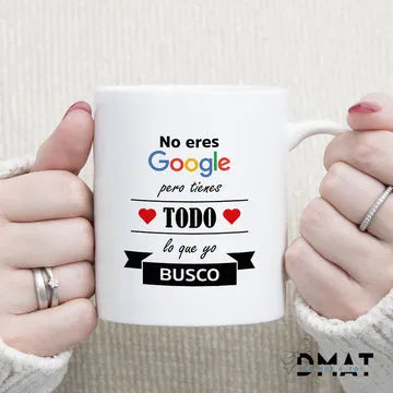 Taza divertida google para enamorados 