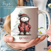 taza personalizada como regalo de navidad original con nombre y dibujo editable - De moi a toi