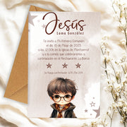 Invitaciones de comunión y fiesta infantil con diseño original totalmente personalizable - De moi a toi