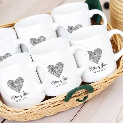 Detalle elegante para invitados con nombres y fecha