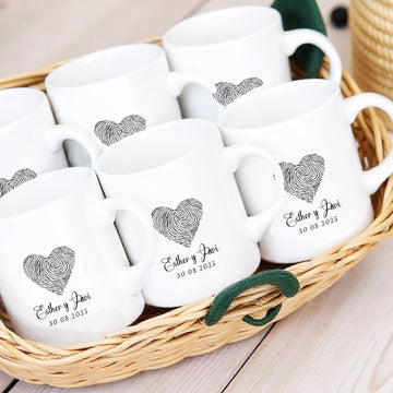 Tazas con diseño para bodas