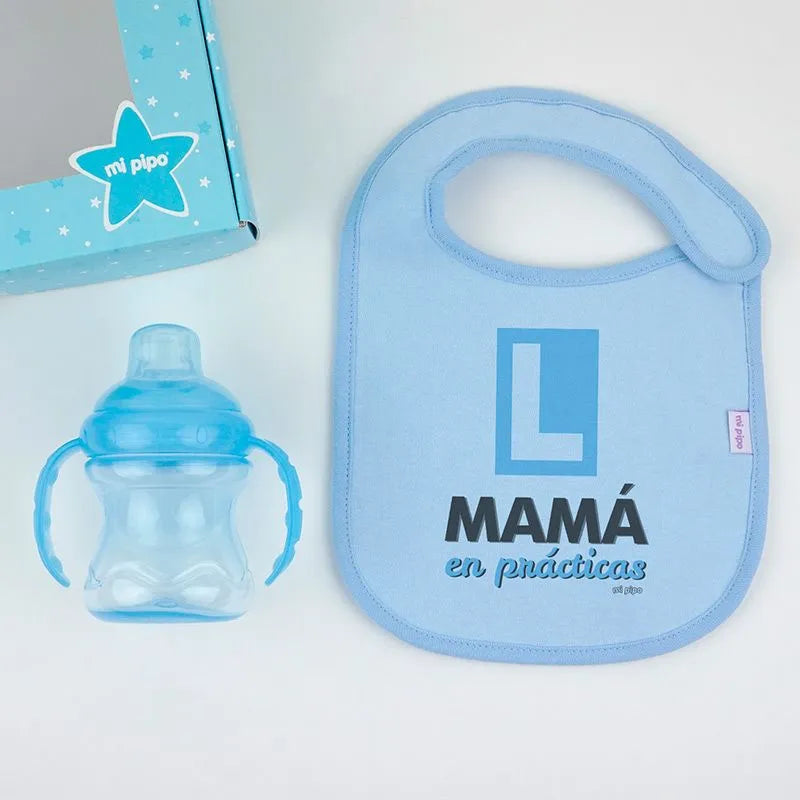 Pack regalo bebé con diseño Mi Pipo, pensado para sorprender a mamá en su primer Día de la Madre.