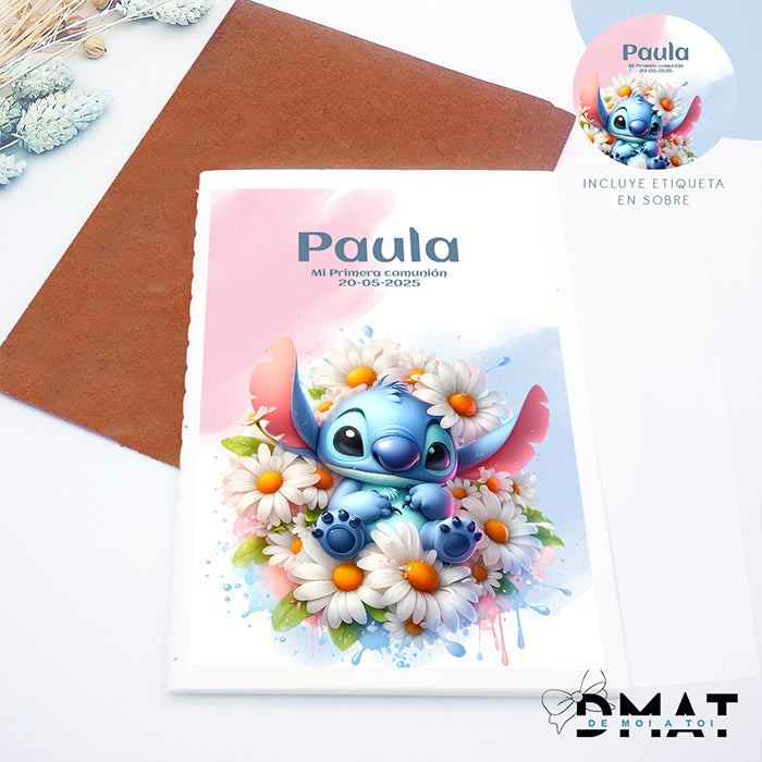 Regalos de invitados personalizados y sostenibles para comunión, bautizo, fiesta infantil diseño stitch - De moi à toi