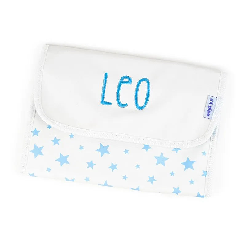 Portadocumentos personalizado con nombre para bebé, práctico y exclusivo.