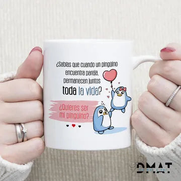 Taza para parejas original y divertida con frase 