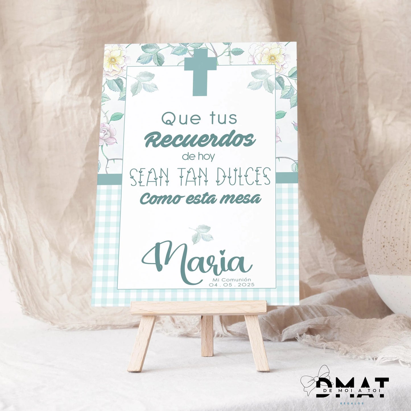 Cartel candy bar personalizado - De moi a toi