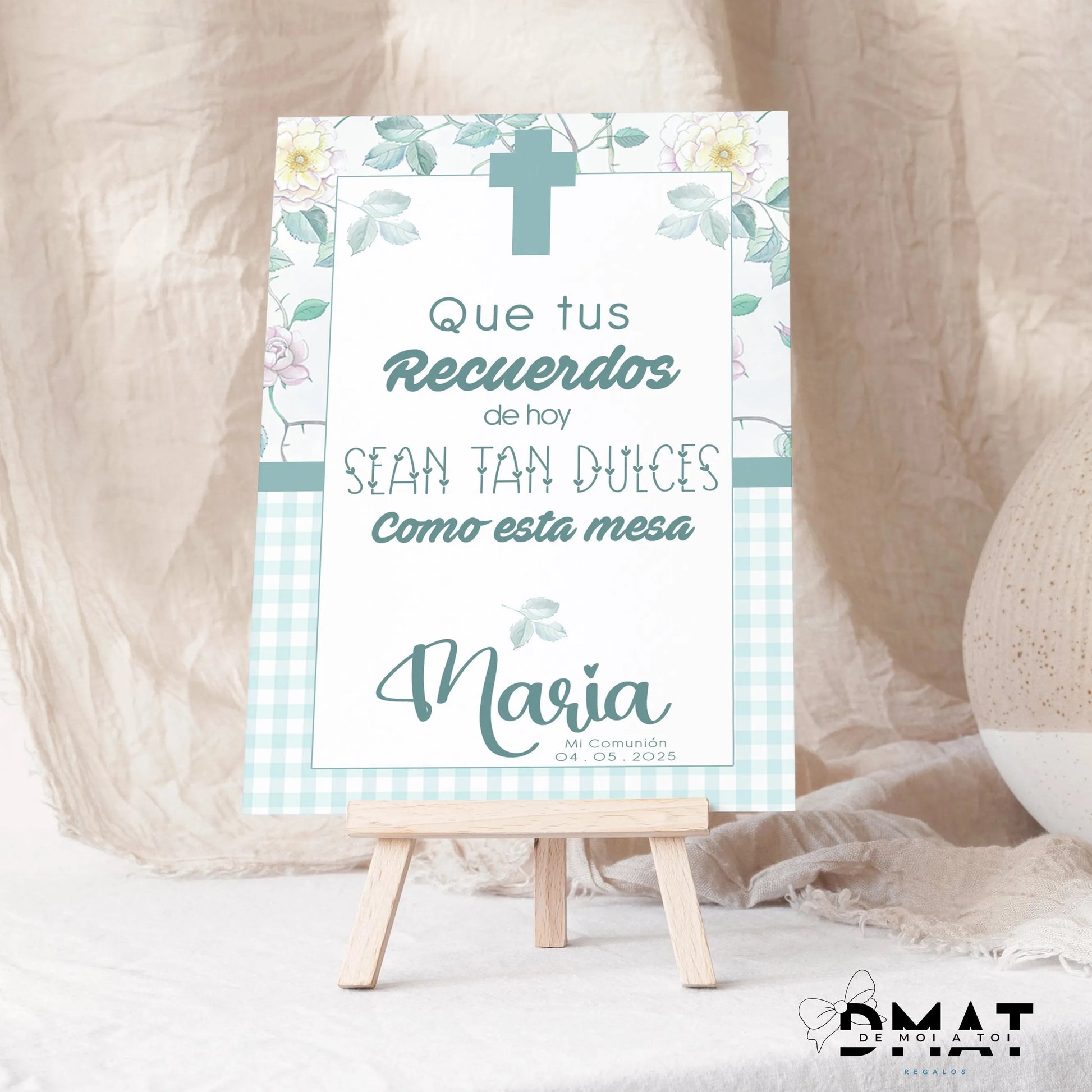 Cartel candy bar personalizado - De moi a toi