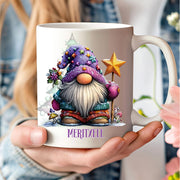  taza con nombres y personajes navideños – gnomos de colores personalizados  