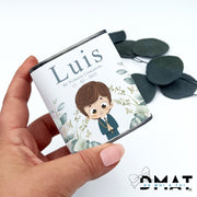 Aceite de oliva personalizado para invitados de comunión personalizado con diseño natural - De moi a toi