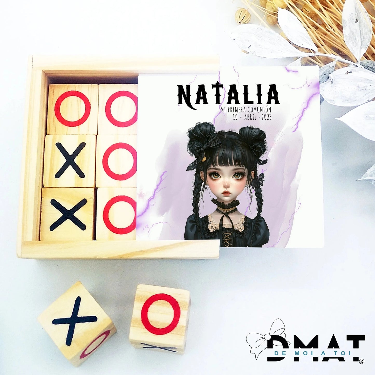 3 en raya personalizado comunión y cumpleaños- Gótica