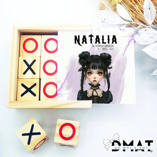 3 en raya personalizado comunión y cumpleaños- Gótica