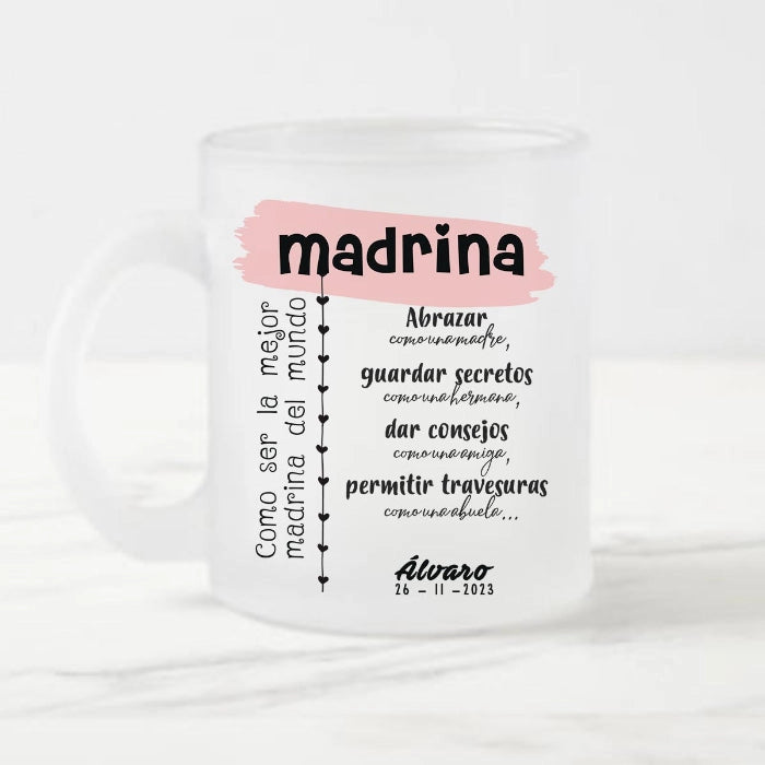 Taza de regalo para madrina personalizada - de moi a toi