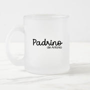 Taza de cristal personalizada para regalar a padrino de boda, bautizo o comunión. De moi a toi