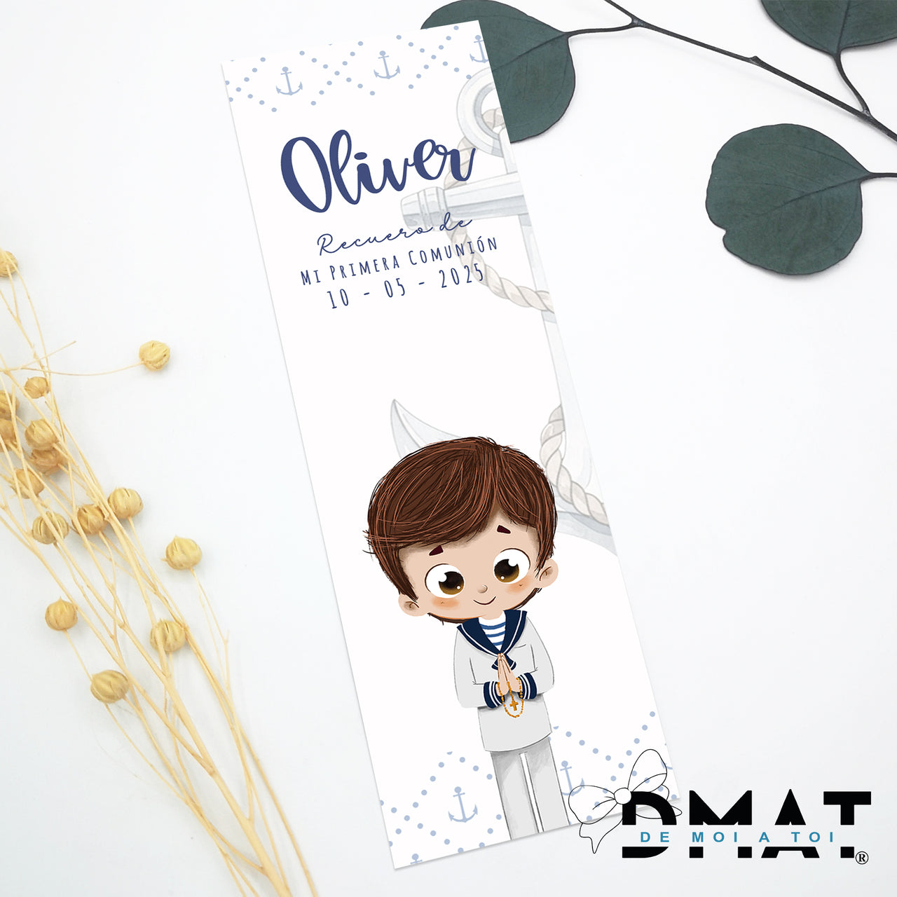 Recordatorio impreso económico Niño - Marinero (Pack 12 uds)