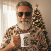 Taza de navidad divertida personalizada con diseño original y nombre