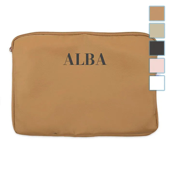 ccesorio sofisticado para el trabajo: portafolios shopper de polipiel con nombre bordado, fabricado en España