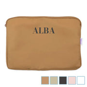 Portafolios shopper de polipiel personalizado con nombre bordado, un regalo elegante para mujer.