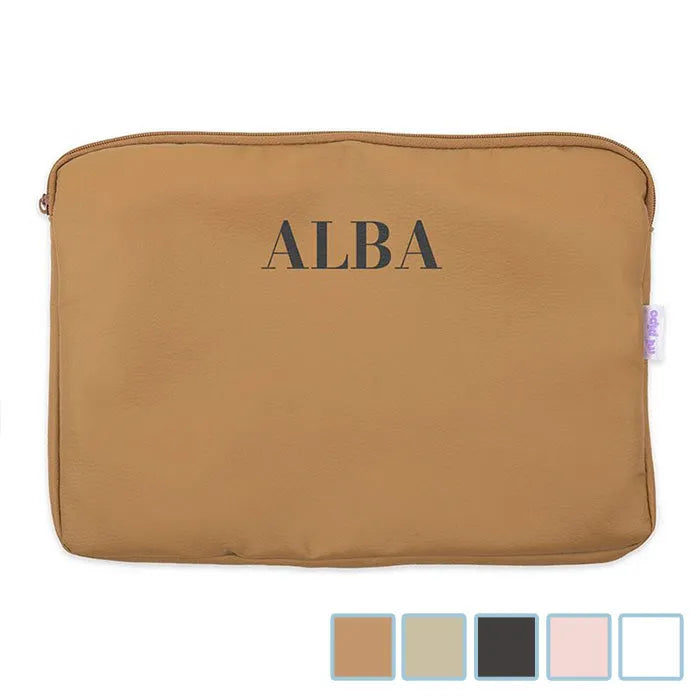 Portafolios shopper de polipiel personalizado con nombre bordado, un regalo elegante para mujer.