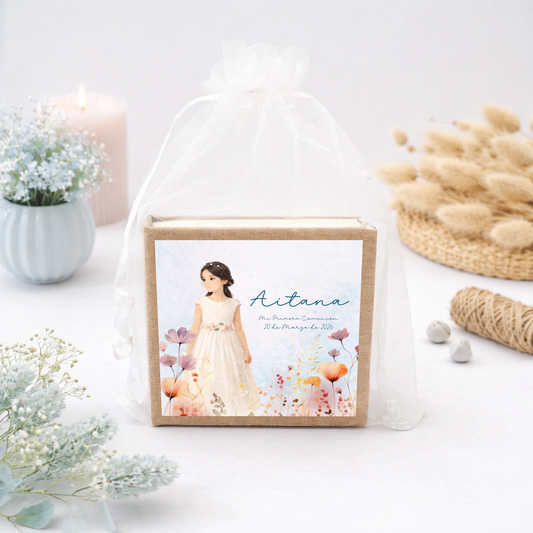 Bloc de notas Editable comunión -  Wildflower