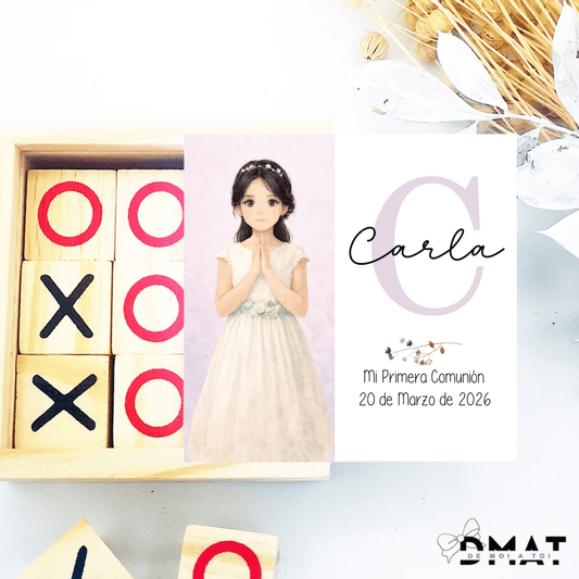 Tres en Raya Personalizado para Comunión y Bautizo | Detalle Invitados