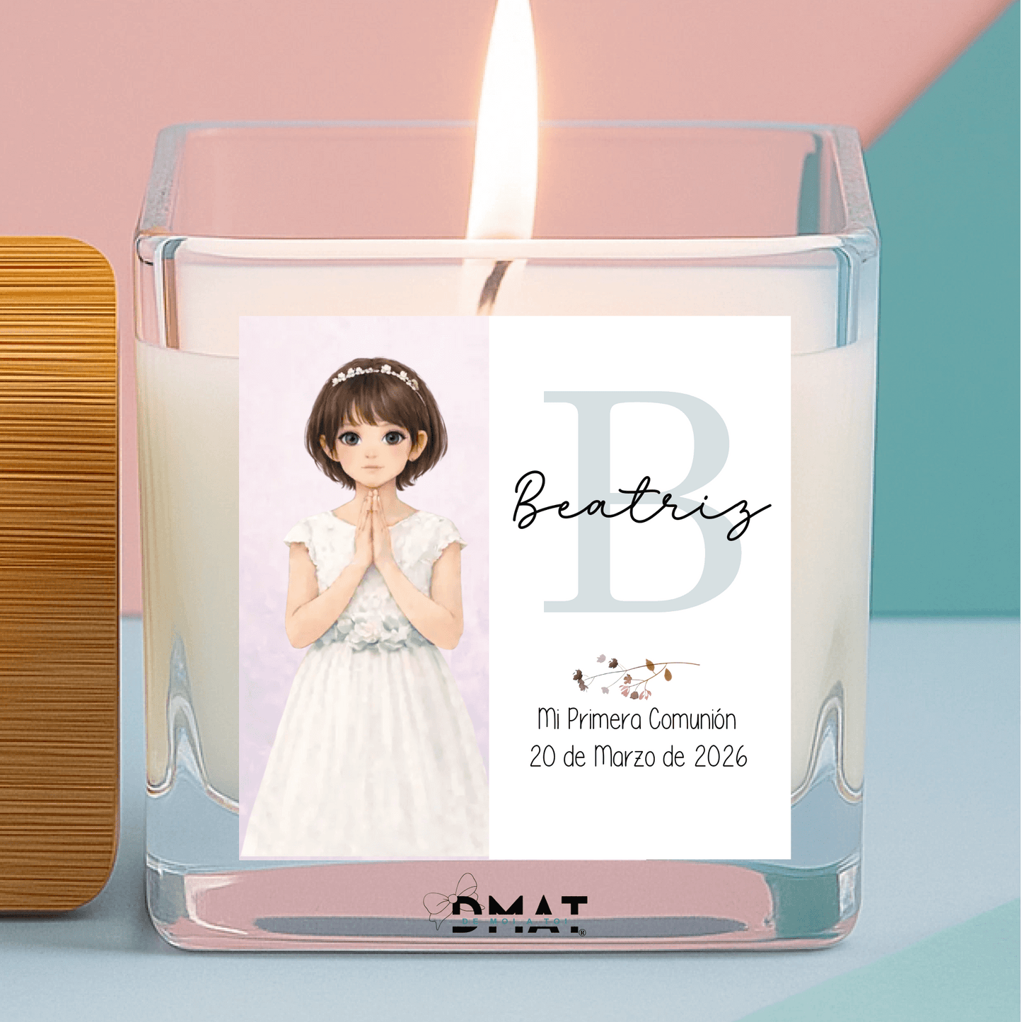 Vela personalizada comunión