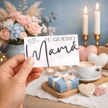 Tarjeta personalizada “Te quiero…” – Dedicatoria para regalo