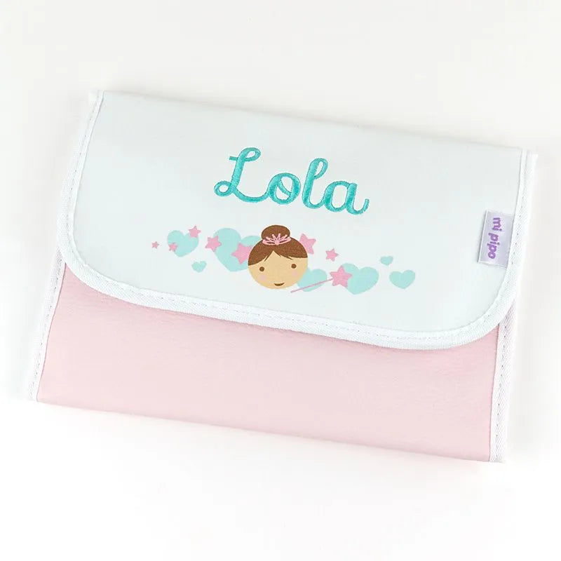 Portadocumentos personalizado con nombre para bebé y recién nacido