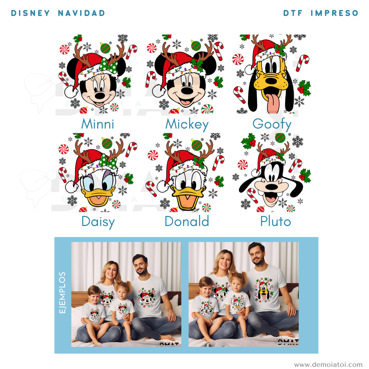 Impresión DTF Disney navidad para personalizar ropa