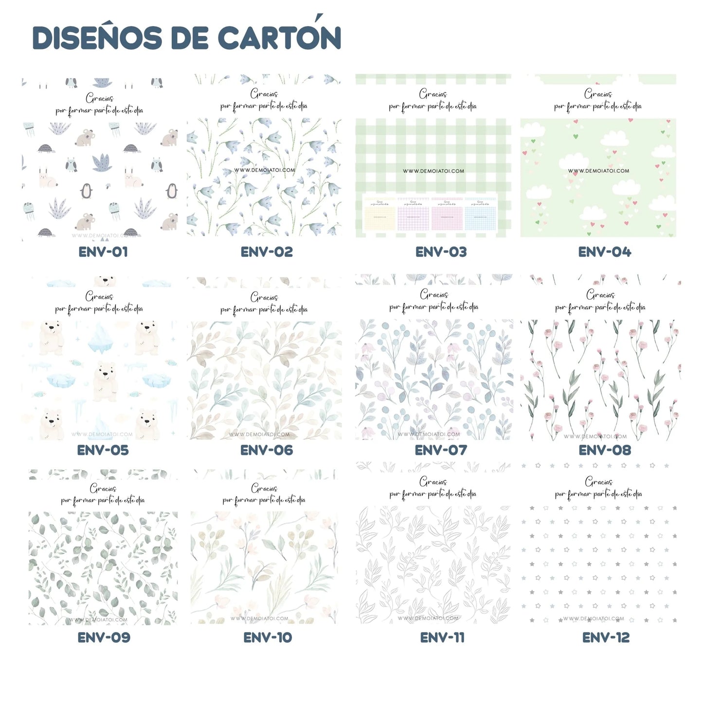 Diseños de envoltorio de detalles