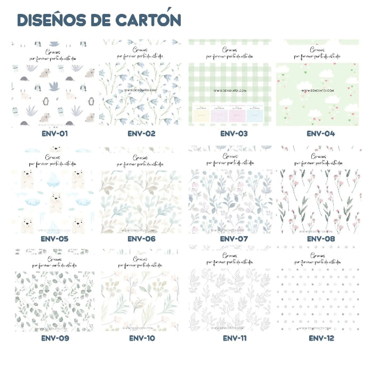 Diseños de envoltorio de detalles