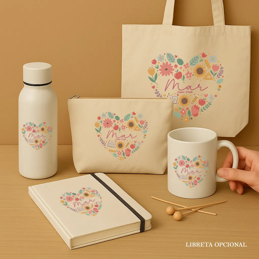 Set de regalo fin de curso personalizado para mujer y maestra - De moi à toi