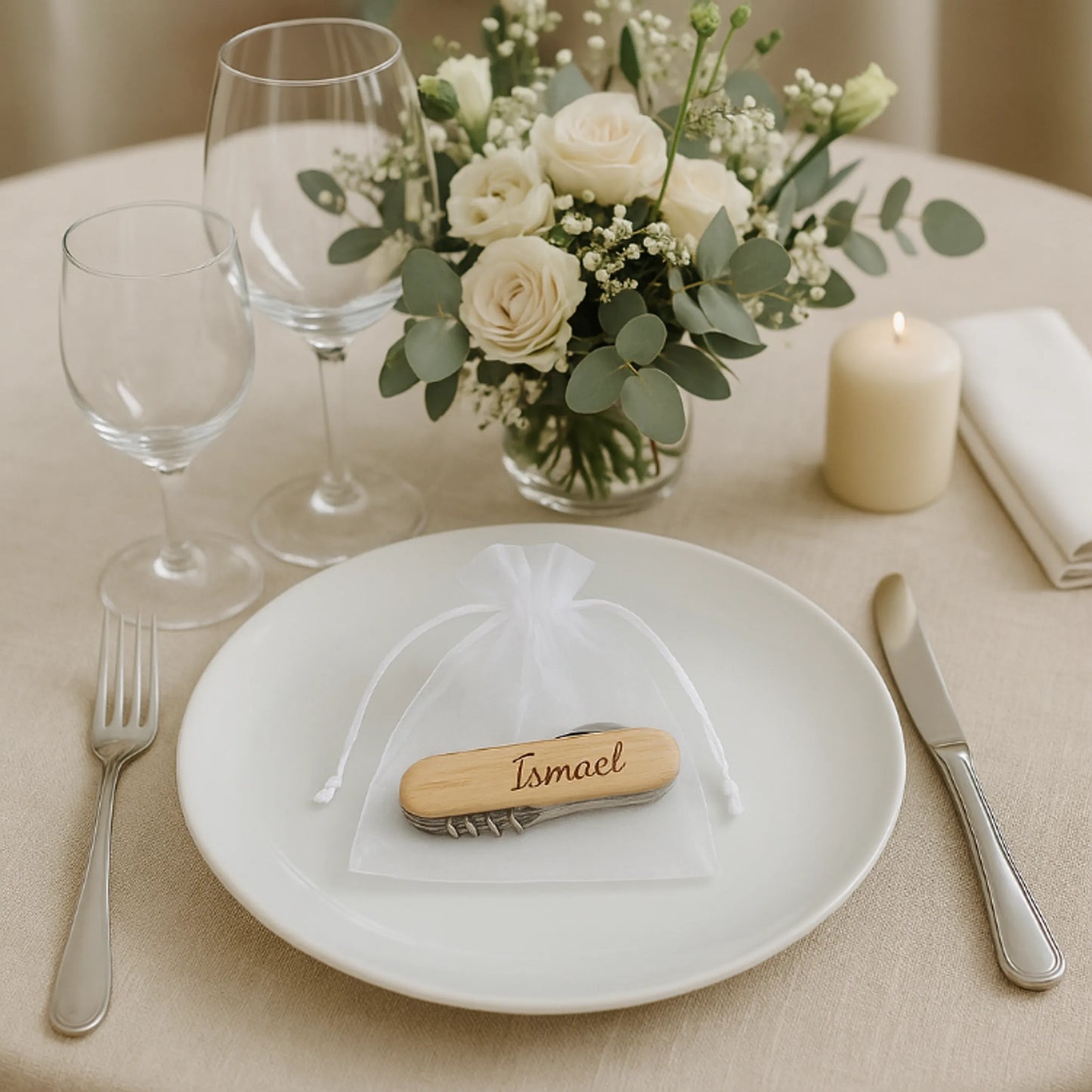 Navaja multiusos personalizada para invitados hombre de boda