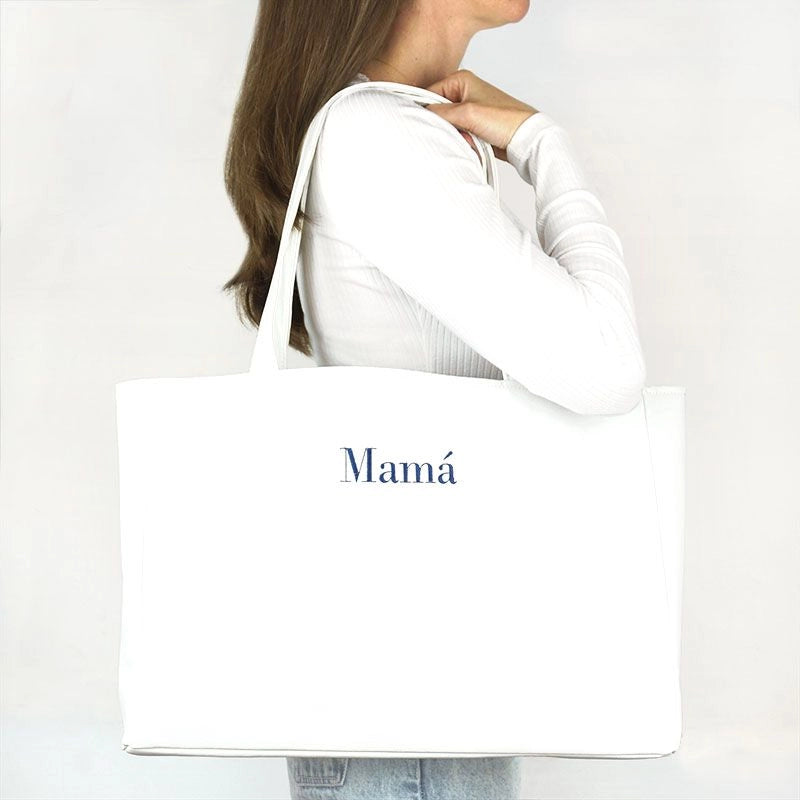 bolso shopper personalizado con nombre regalo maestra