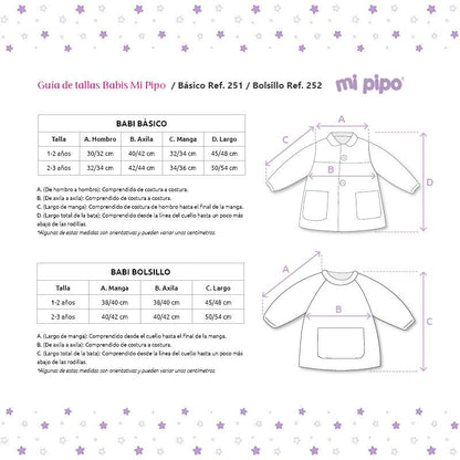 Bata escolar para preescolar con nombre personalizado y diseño único.